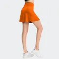 Leuchtend orangefarbener Damen-Sport-Skort aus schnelltrocknendem Stoff für Tennis und Sport - S / Unterteile / Orange