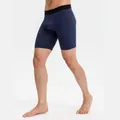 Herren Marineblaue Kompressions-Sportshorts mit Seitentasche zum Laufen und Fitness - S / Unterteile / Marineblau