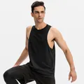 Men's breathable quick-dry black sports tank top for fitness training and running - S / Tops / Black