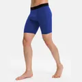 Blaue Herren Kompressions-Sportshorts mit Seitentasche zum Laufen - S / Unterteile / Blau