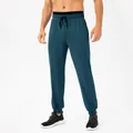 Men's loose fitness joggers in dark teal, elastic quick-dry sports pants for running - S / Bottoms / Teal