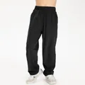 Comfortable loose fit black kids' quick-dry nylon sports pants for running and gym - 120 / Bottoms / Black