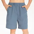 Children's quick-dry breathable nylon sports shorts for running and fitness, blue-grey - 120 / Bottoms / Grey Blue
