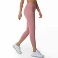 Pink high-waisted 7/8 yoga leggings for women featuring a seamless and breathable design - S / Bottoms / Gorgeous Pink