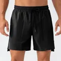 Professional men's black quick-dry sports shorts for running and gym fitness training - S / Bottom (31421) / Black