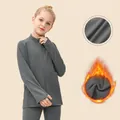Γκρι αθλητική ζακέτα γιόγκα με επένδυση fleece για κορίτσια με κάθετες ραβδώσεις - 120 / Tops / Γκρι