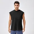 Men's loose quick-dry black hooded sports vest for gym, basketball and running sessions - S / Tops / Black