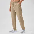 Men's khaki quick-dry straight-leg sports pants for casual running and training - S / Bottoms / Khaki