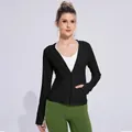 Women's black slim-fit cooling sun protection jacket for outdoor sports and running - S / Tops / Black