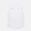 Débardeur de sport polo sans manches blanc pour tennis et golf - S / Hauts / Blanc