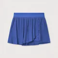 Royal blue pleated tennis skirt with quick-dry fabric and asymmetric hem detail - S / Bottoms / Blue