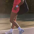 Rosa Fitness-Set für Damen mit schnelltrocknetem Tanktop und hohem Tennisrock - S / Unterteile / Wassermelonenrot