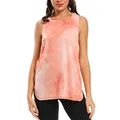 Ärmelloses schnelltrocknendes Batiktops für Damen zum Yoga und Laufen in Pfirsichorange - S / Oberteile / Batik Orange
