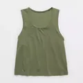 Olive green cropped yoga sports tank top for women's fitness and running activities - S / Tops / Army Green