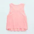 Light pink sleeveless cropped yoga tank top for women fitness and sports gym workouts - S / Tops / Pink