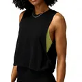 Loose black sleeveless sports tank top for women, ideal for yoga running and gym training - S / Tops / Black