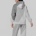 Chándal con capucha y bloques de color gris para mujer vista trasera SKU - S / Tops / Gris