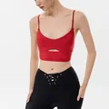Red quick-dry breathable yoga sports bra for women fitness and pilates training - S / Tops / Red