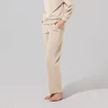 Conjunto de loungewear beige de dos piezas para mujer con sudadera y pantalón largo. - S / Bottoms / Beige