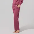 Conjunto de chándal de otoño para mujer con sudadera y pantalones largos en color granate - S / Bottoms / Rosa