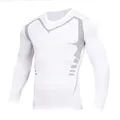 White long-sleeve men's compression shirt with quick-dry breathable sport fabric. - S / Tops / White Sci-Fi Long Sleeve