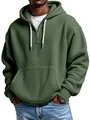 Detalle de sudadera con capucha para hombre en punto de gofre verde oliva - S / Tops / Verde Militar
