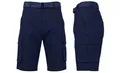 Navy blue men's cargo shorts with matching belt, multi-pocket quick-dry straight-leg design. - S / Bottoms / Navy Blue