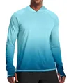 Sweat à capuche de pêche protection solaire manches longues pour homme, dégradé bleu - 3XL / Hauts / Bleu Dégradé