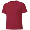 Breathable loose men's short sleeve sports T-shirt in a solid burgundy red finish - Red