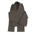 Conjunto de dos piezas de sudadera con capucha y pantalón marrón oscuro - Café