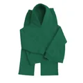 Vista detallada del conjunto de sudadera con capucha verde oscuro y pantalón. - Verde Oscuro
