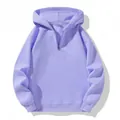 Losse lavendelkleurige hoodie met halve rits voor dames, sportieve casual top met mouwen - 3XL / Tops / Lichtpaars
