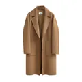 Elegant camel double-sided woolen long coat for women, loose winter style. - M / Tops / Camel