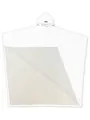 Vista dettagliata del poncho in lana bianco oversize con cappuccio in stile punk unisex - Taglia unica / Bianco