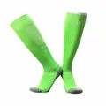 Neon green knee-high soccer socks with thickened towel bottom for sports training - Adult Fruit Green / One Size