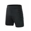 Professional black goalkeeper soccer shorts with protective side padding for training. - S / Bottoms / Goalkeeper Shorts / Black