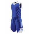 Blue and white basketball jersey and shorts set with breathable quick-dry mesh fabric - XS / Top And Bottom / Royal Blue