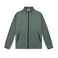 Lightweight olive green men's sports jacket featuring a stand collar and full zip - 2XL / Tops / Army Green