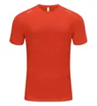 Orange men's quick-dry short-sleeve sports T-shirt with round neck for running - S / Tops / Orange