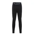 Professional high-waist black compression leggings for kids sports with RUNNING print - S / Bottoms / Black/Black