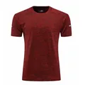 Breathable quick-dry sports t-shirt for men in heather red for running and gym workouts. - M / Tops / Men's Dark Red