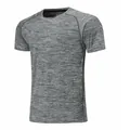 Men's premium grey marl quick-dry athletic short sleeve T-shirt for running and fitness training - M / Tops / Light Gray