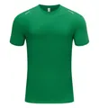 Men's athletic green quick-dry crew neck sports T-shirt featuring shoulder reflective strips - Verdant