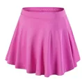 Close-up front view of a vibrant pink quick-dry pleated athletic tennis skirt for girls. - S / Bottoms / Pink