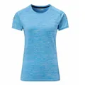 Women's light blue quick-dry athletic t-shirt for running, gym and yoga fitness sessions - S / Tops / Lake Blue
