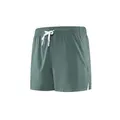 Unisex quick-dry athletic running training shorts in sage green with white drawstring - Army Green
