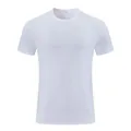 Λεπτομέρεια λευκού αθλητικού t-shirt που στεγνώνει γρήγορα με αναπνεύσιμο ύφασμα - 2XL / Tops / Λευκό