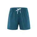 Unisex quick-dry sports shorts in teal blue with white drawstring for running training - Ink Blue