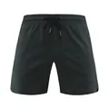High-quality men's quick-dry athletic shorts in dark green with adjustable drawstring waist - M / Bottoms / Iron Grey