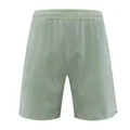 Back view of light green quick-dry men's athletic shorts with elastic waistband - M / Bottoms / Moss Green